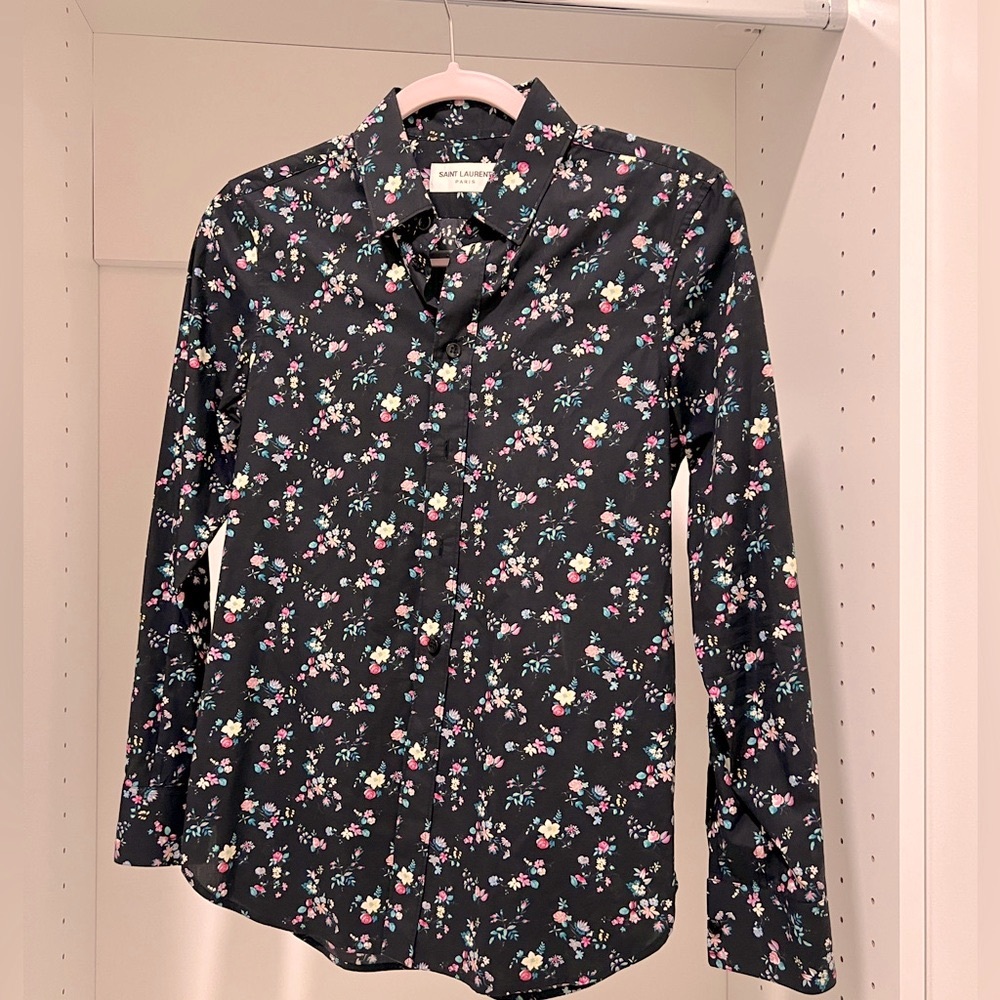 YSL cotton poplin button down. Size 36. Worn once, in excellent condition!